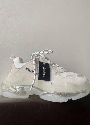 Баленсиага трипл balenciaga triple s cream white clear sole3 фото