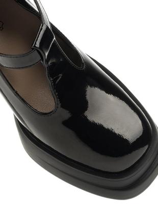 Туфли женские черные с ремешком 2494т5 фото