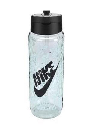 Бутылка спортивная nike tr renew recharge straw bottle 24 oz зеленый уни 709 мл n.100.7643.301.24