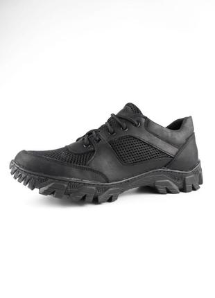 Тактичні кросівки з натуральної шкіри та сітки на підошві термоеластопласт5 фото