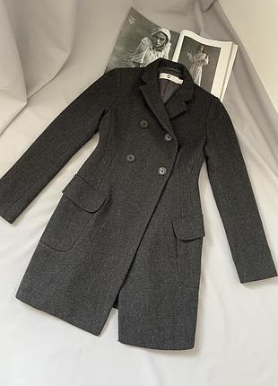 Графітове пальто jil sander + uniqlo