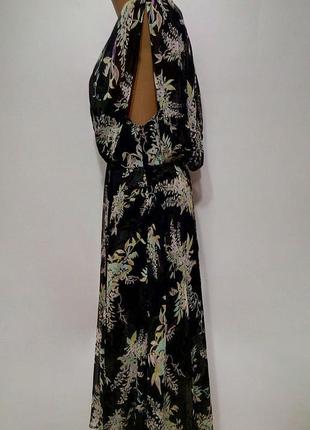 Неймовірна шифонова сукня в квітах з розрізами розміру m8 фото