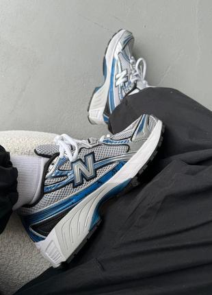 Нью беленс кроссовки серые с синим new balance 740 blue silver6 фото