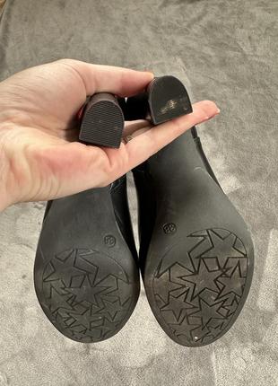 Сапоги сапожки на каблуках черные ботинки6 фото