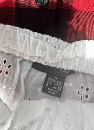 Актуальная кружевная белая мини юбка primark5 фото