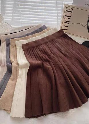Модна міні спідниця плісе, з резинкою на талії❤️,юбка плиссе1 фото