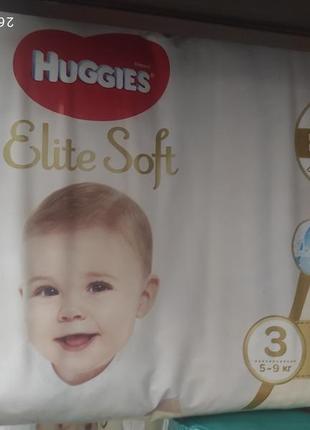 Подгузники huggies elite soft 3 72
