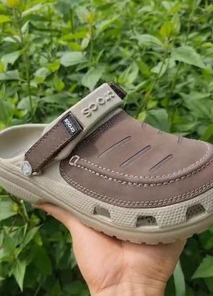 Крокс віста клог бежеві crocs yukon vista espresso/khaki6 фото