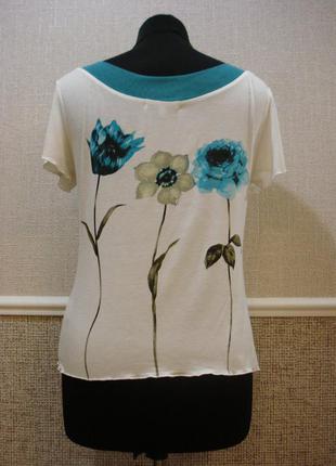 Летняя кофточка трикотажная блузка с коротким рукавом2 фото