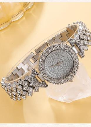 Подарочный набор для женщин 6 в 1: роскошные часы "montre femme",