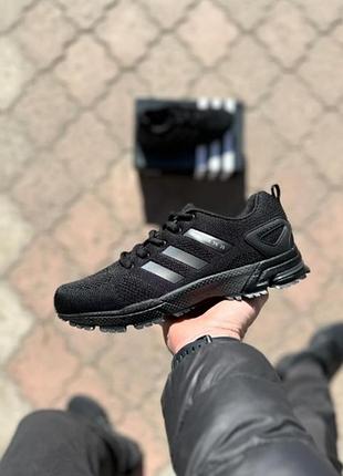 Кроссовки аdidas черные весна-лето