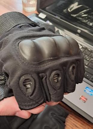 Тактичні рукавички без пальців для самооборони та самозахист "5 фото