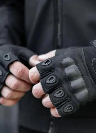 Тактичні рукавички без пальців для самооборони та самозахист "10 фото