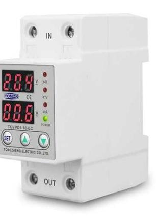 Пристрій захисту мережі ptorector tovpd1-60-ec (реле напруги +