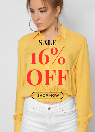 Модная блуза oversize желтого цвета