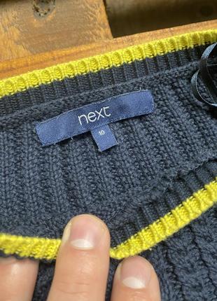 Женская хлопковая кофта (свитер) next (некст мрр идеал оригинал сине-желтая)4 фото