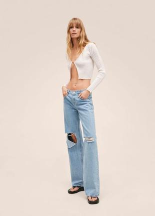 Джинси, джинси mango wide leg, джинсы широкие ровные7 фото