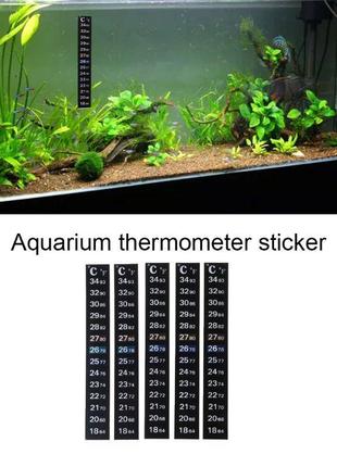 Термометр смужка в акваріум. термометр липучка.3 фото