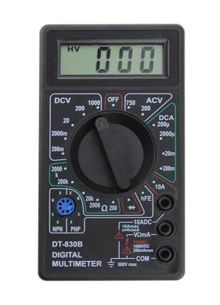 Мультиметр (тестер) dt-830b з щупами та батарейкою крона3 фото