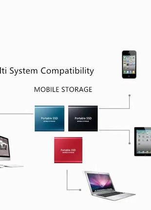 Зовнішній накопичувач ssd usb type-c extreme high-speed portable