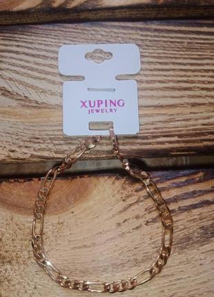 Браслет xuping jewelry, "золото", 19см матеріал: ювелірна сталь