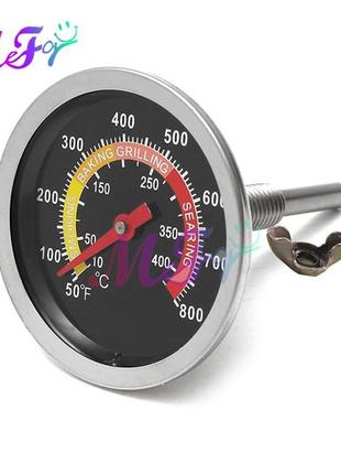 Термометр для гриля, коптильні, барбекю, 10-400c з неіржавкої ста3 фото