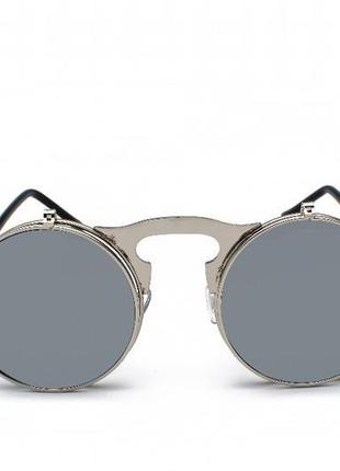 Вінтажні стимпанки сонцезахисні окуляри flip punk панк авіатор5 фото