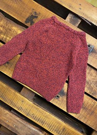 Детская хлопковая кофта (свитер) next (некст 6 лет 116 см идеал оригинал красно-бордовая)2 фото