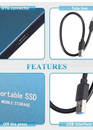 Зовнішній накопичувач ssd usb type-c extreme high-speed portable