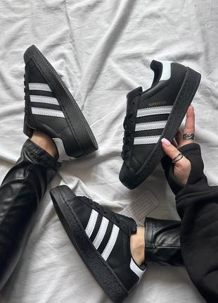 Adidas superstar black7 фото