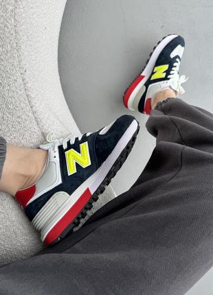 New balance 574 legacy black/yellow/red3 фото