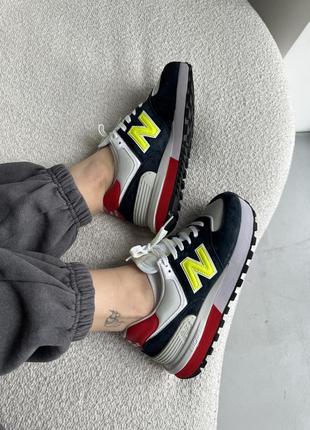 New balance 574 legacy black/yellow/red5 фото