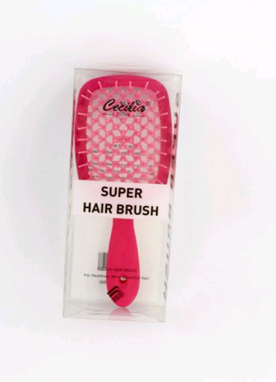 Гребінець для волосся cecilia super hair brush малинова матова