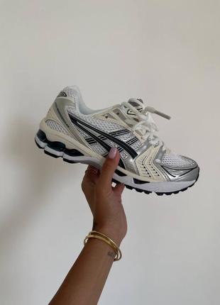 Ассикс кроссовки серыеasics gel-kayano 14 white/black5 фото