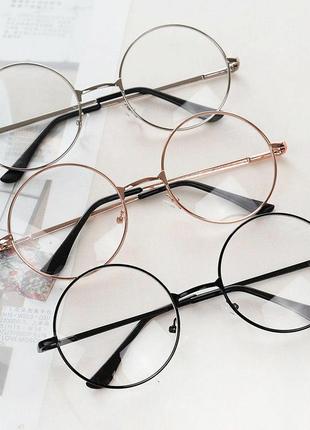 Прозорі іміджеві окуляри з круглими лінзами 3 кольори окуляри гар3 фото