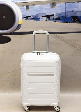 Ударостійкий валізу з поліпропілену burak 748 white