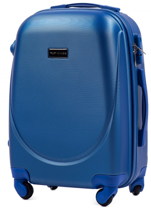 K310, чемодан / ручна поклажа s wings 4 колеса,middle blue1 фото