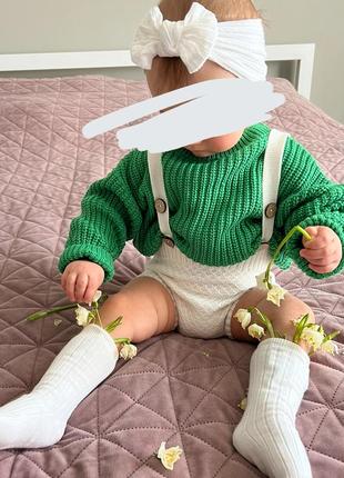 Набор тм little angel вязаный свитер и блумеры комплект костюм