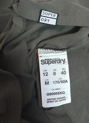 Шикарне коротке плаття кольору хакі з мереживним оздобленням superdry made in turkey9 фото