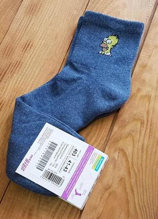 Носок сімпсон з махрової стопою, розмір 27 / 41-43р.