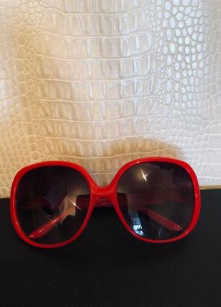Ефектні червоні окуляри в стилі dior!1 фото