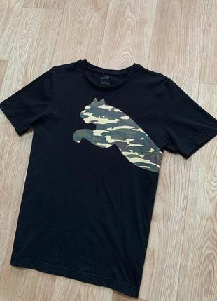 Puma big camo logo футболка з комуфляжним логотипом2 фото