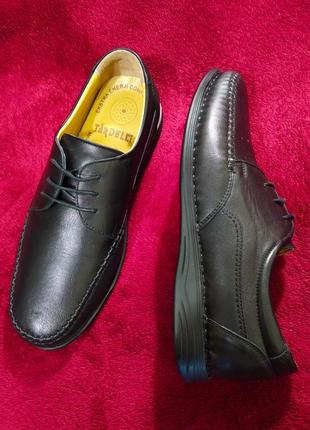 💖👍 якість! дуже легкі чорні туфлі, мокасини з м'якої натуральної шкіри!3 фото