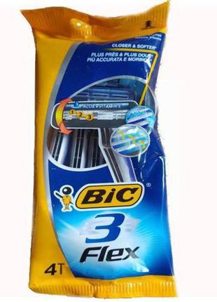 Станок для гоління bic 3 flex (4 шт.)