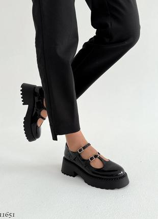 Черные кожаные туфли2 фото