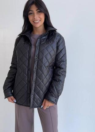 Стильная демисезонная женская куртка-рубашка 44- 60 размер1 фото