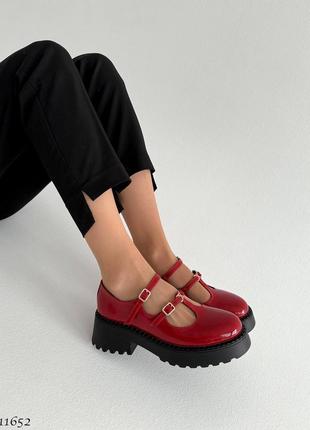 Красные кожаные туфли3 фото