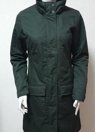 Бомбезное демисезонное пальто болотного цвета elvine dupont comfortmax classic1 фото