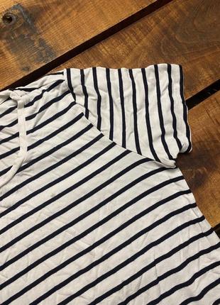 Женская удлиненная полосатая футболка george (джордж мрр идеал оригинал черно-белая)5 фото