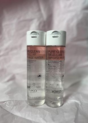 Двухфазная мицеллярная вода kiko milano pure clean micellar biphase water. мицеллярная...